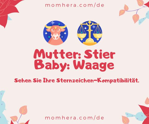 Stier Mutter und Waage Baby