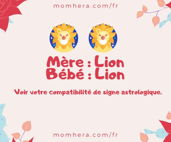 Compatibilité entre une Mère Lion et un Bébé Lion