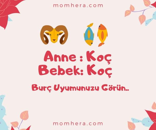 Koç Burcu Annesi ve Koç Burcu Bebeği